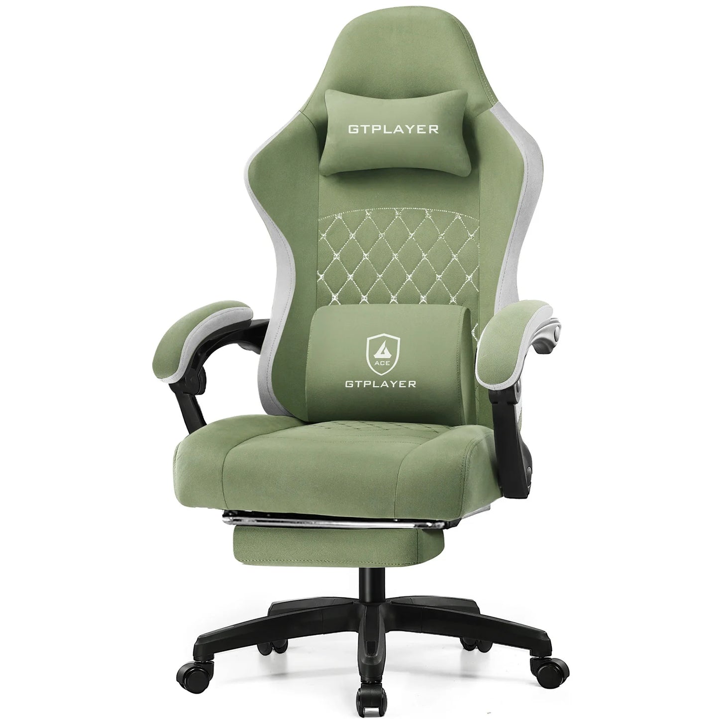 Gaming Chair with Lumbar Support & Foldable Footrest | Cozy Complete Homes