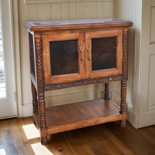 Rustic Solid Wood Accent Cabinet