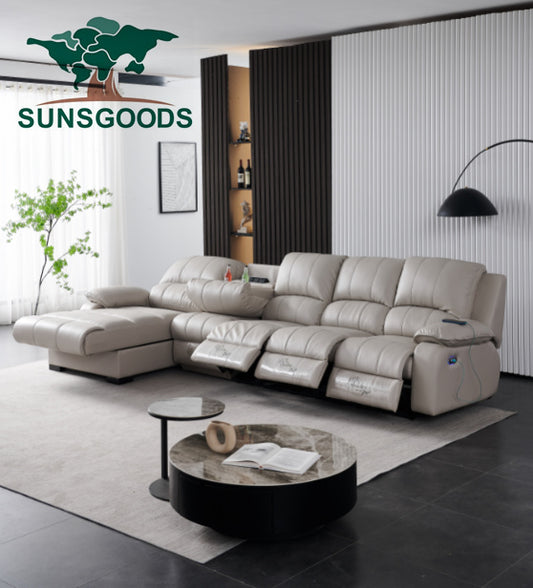 Italian Leather Corner Sofa L Shape Sectional Couch