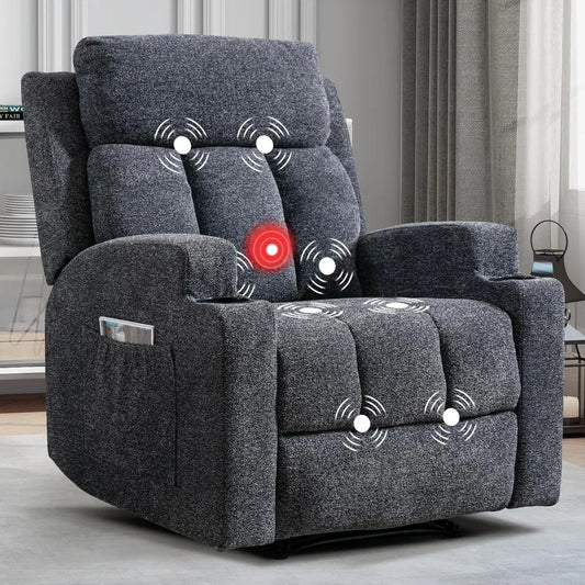 Manual Massage Recliner Chair with Heat | Cozy Complete Homes