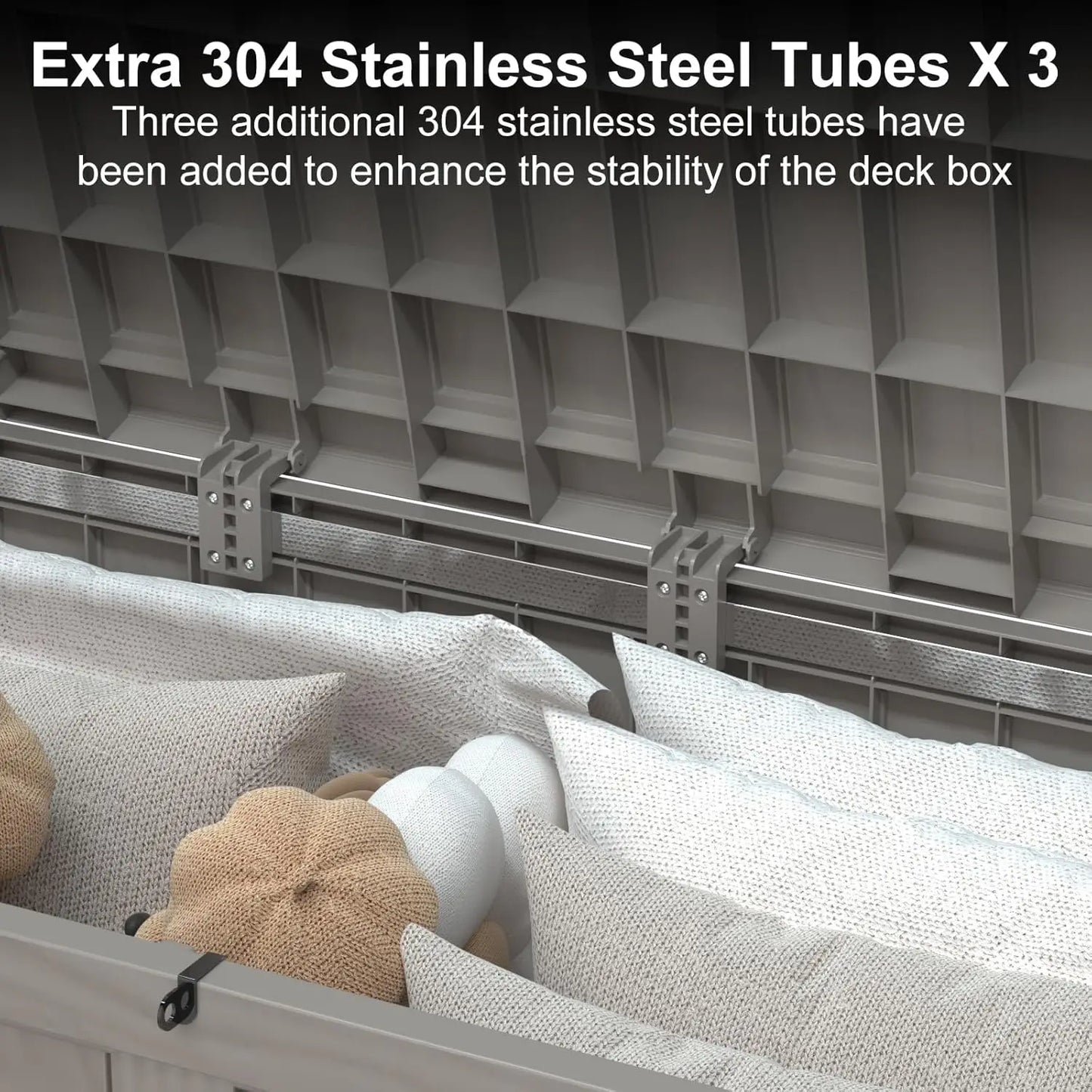 Weatherproof 120-Gallon Garden Deck Box - Lockable Outdoor Storage