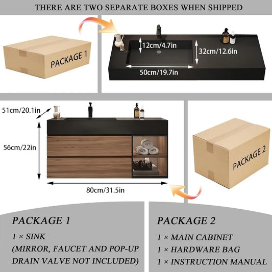 Floating Bathroom Vanity with Sink | Cozy Complete Homes