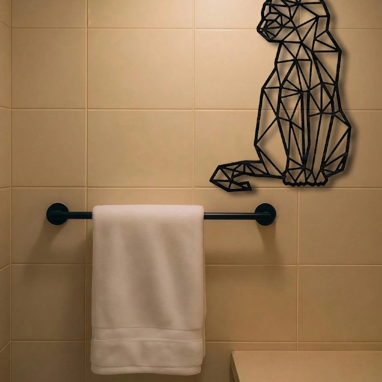 Boho Chic Wrought Iron Cat Wall Art | Cozy Complete Homes