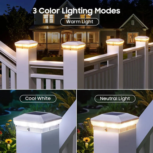 Solar Post Cap Lights 6/12-Pack, 40-LED | Cozy Complete Homes