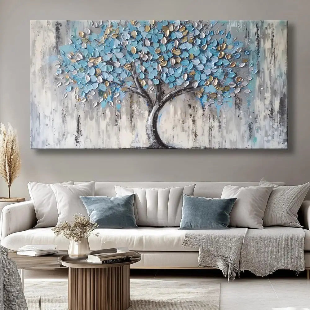 Botanical Serenity Canvas – Contemporary Hand-Painted Oil Art