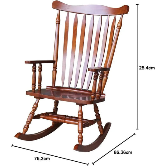 Classic Indoor Rocking Chair - Wooden Rocker | Cozy Complete Homes