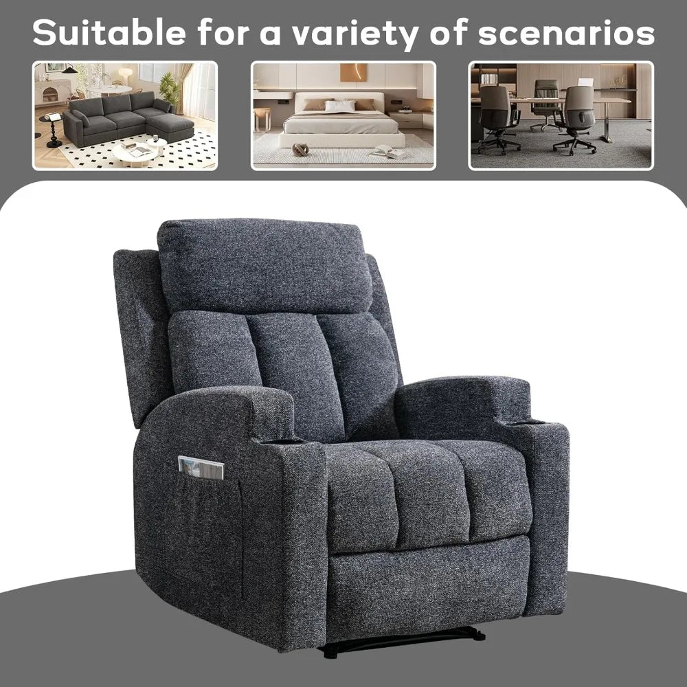 Manual Massage Recliner Chair with Heat | Cozy Complete Homes