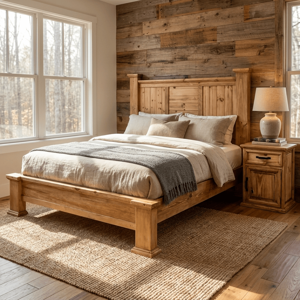 Hacienda Rustic Bed with Low Footboard