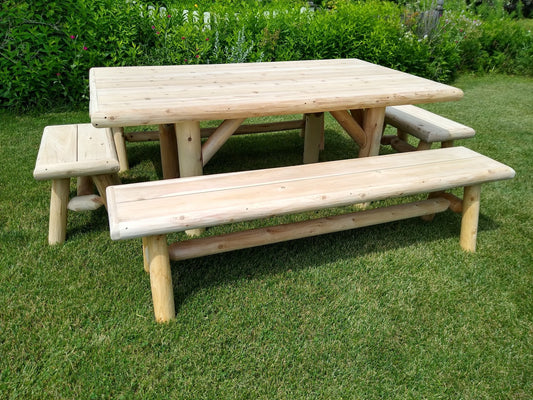 Handmade Rustic Outdoor Picnic Table