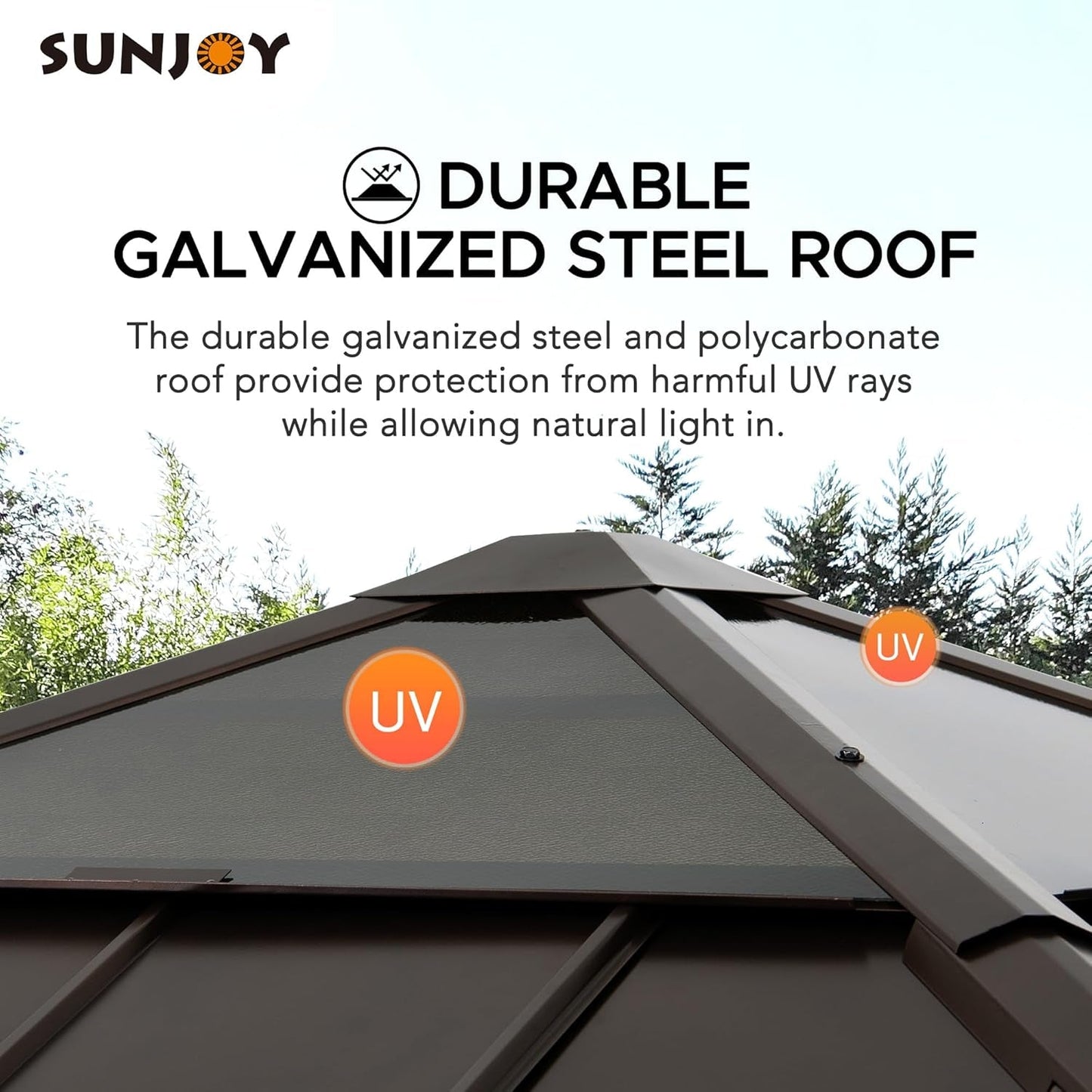 Cedar Framed Hardtop Gazebo Outdoor Patio Garden Shade