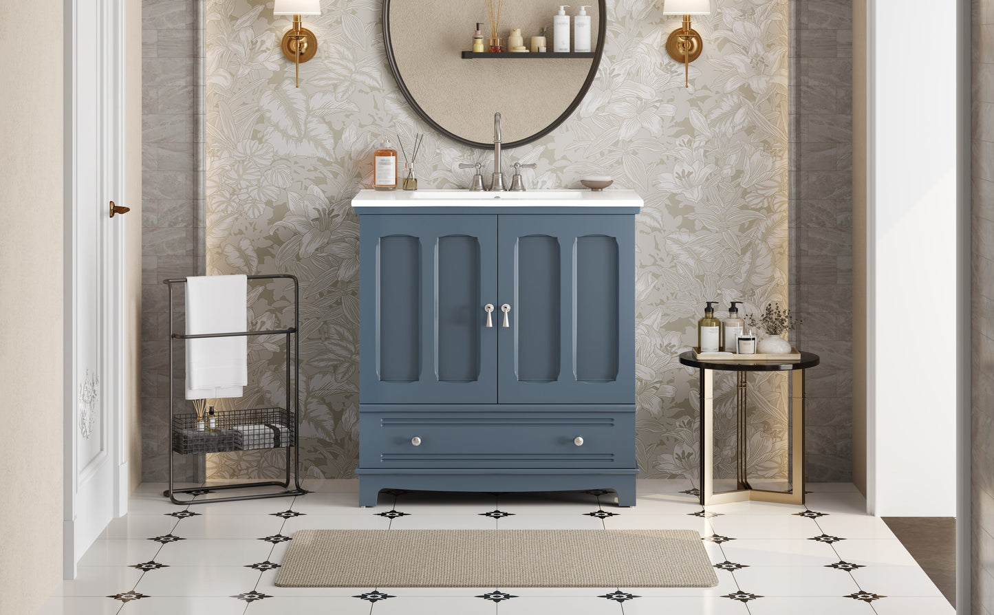 Bathroom Vanity with Ceramic Sink