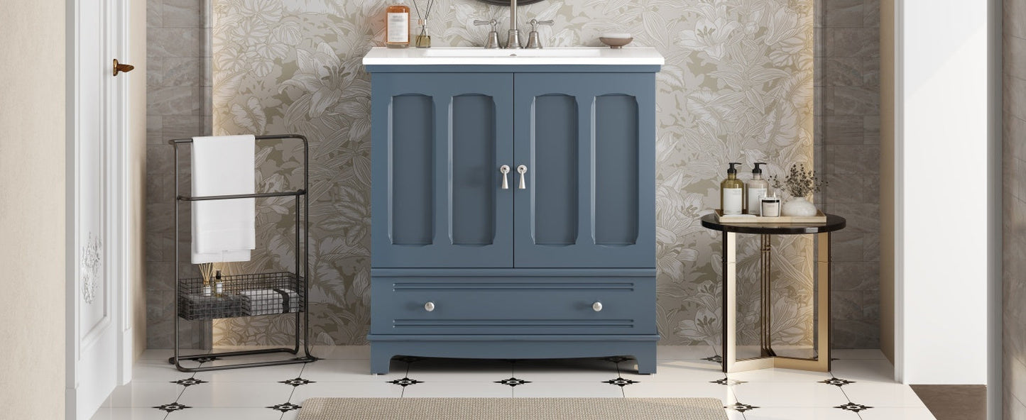 Bathroom Vanity with Ceramic Sink