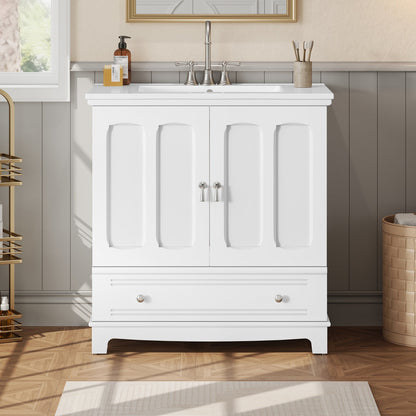 Bathroom Vanity with Ceramic Sink