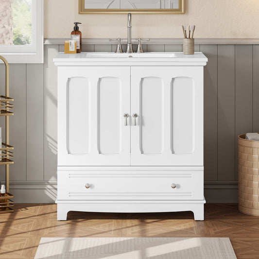 Bathroom Vanity with Ceramic Sink