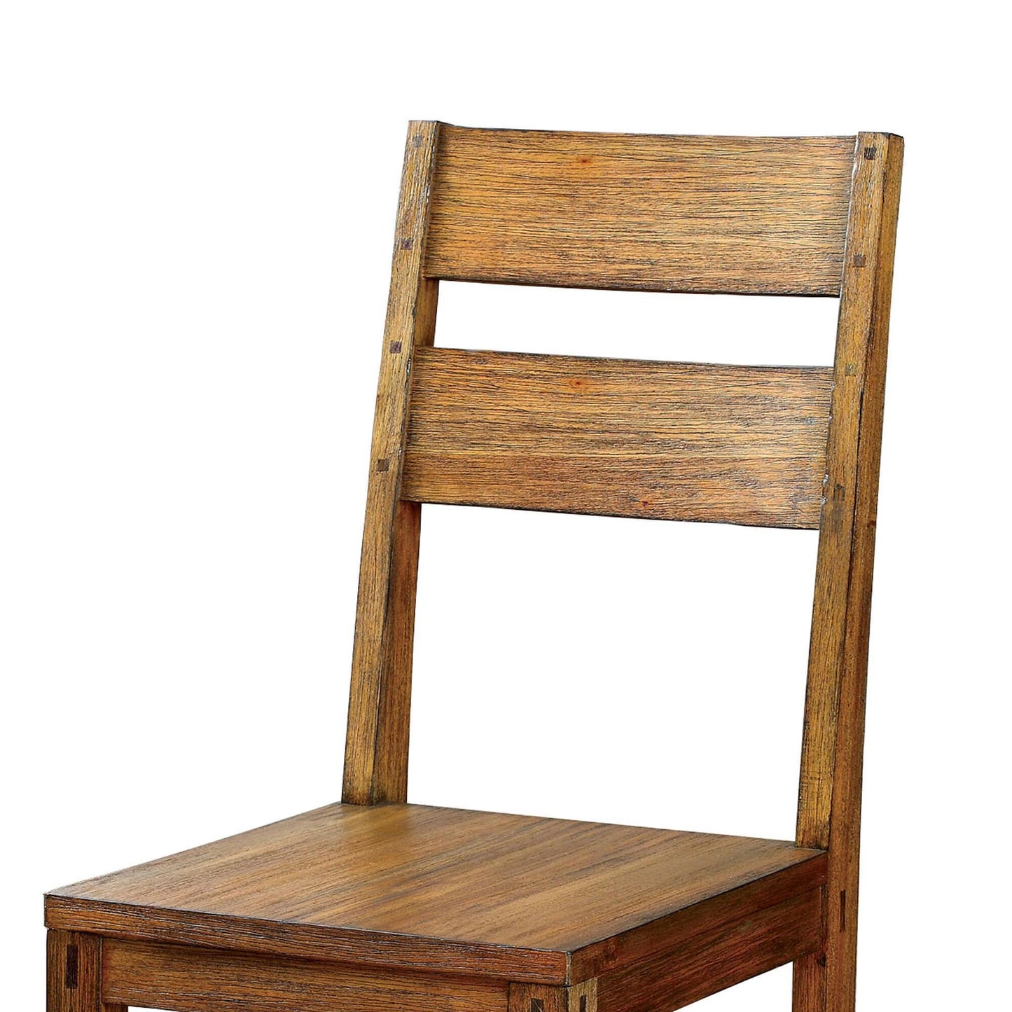 Dark Oak Rustic Style Solid wood Dining Chair Set