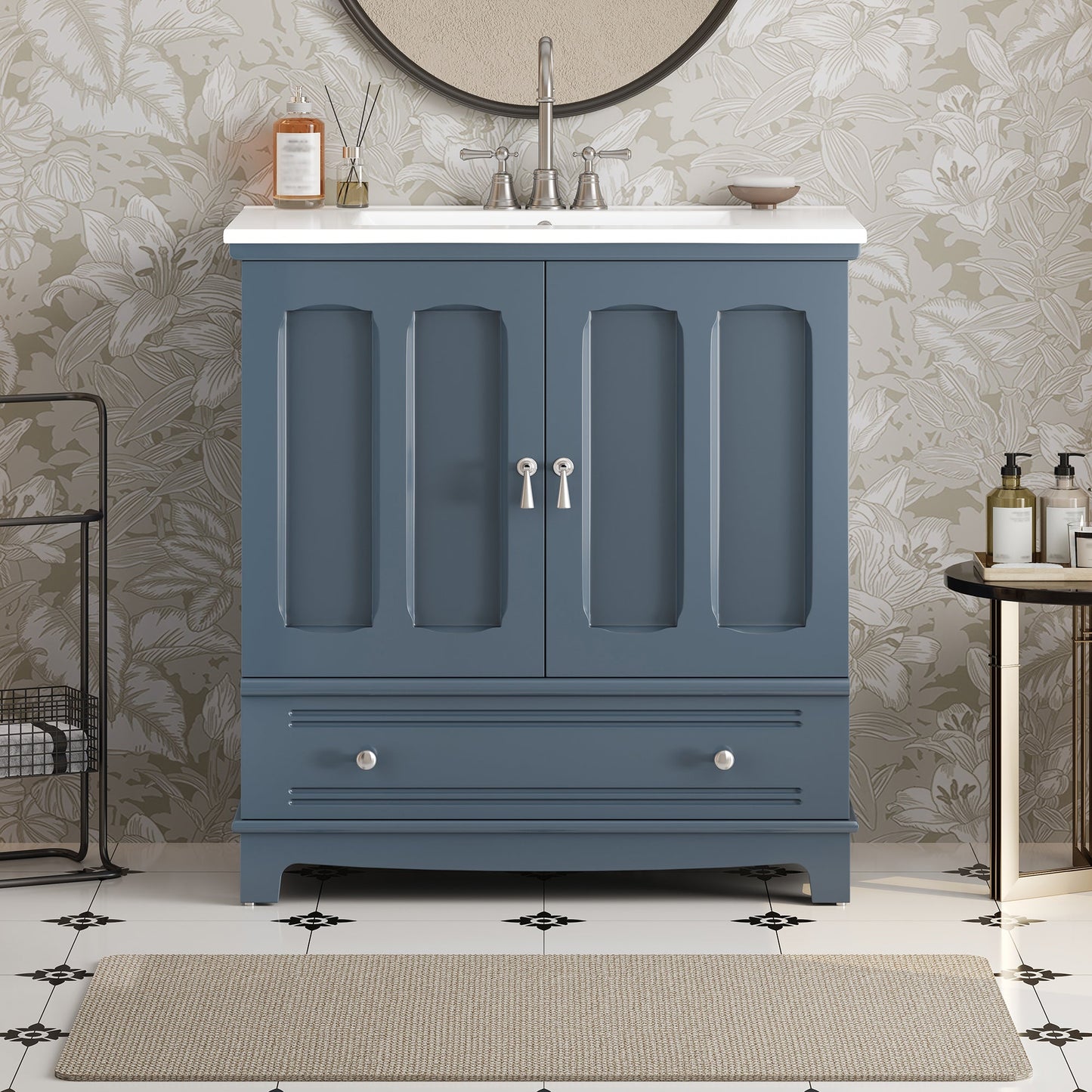 Bathroom Vanity with Ceramic Sink