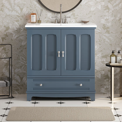 Bathroom Vanity with Ceramic Sink