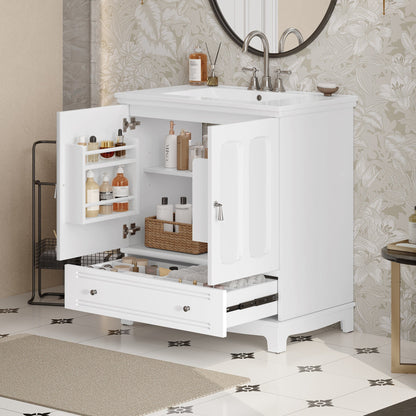 Bathroom Vanity with Ceramic Sink