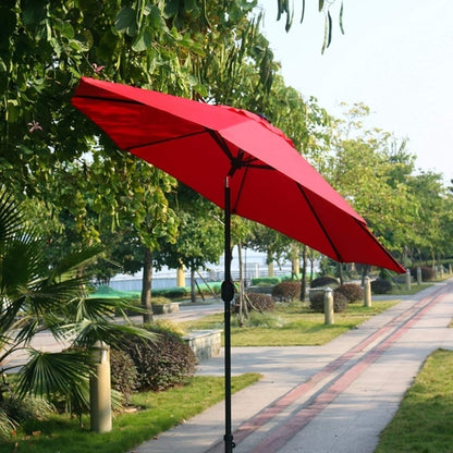 9 Foot Red Patio Umbrella For Outdoor Tables Deck Set