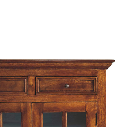 Wooden furniture with a drawer on a white background