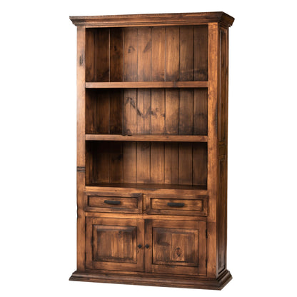 Rustic Floresville 2 Drawer 2 Doors Bookcase