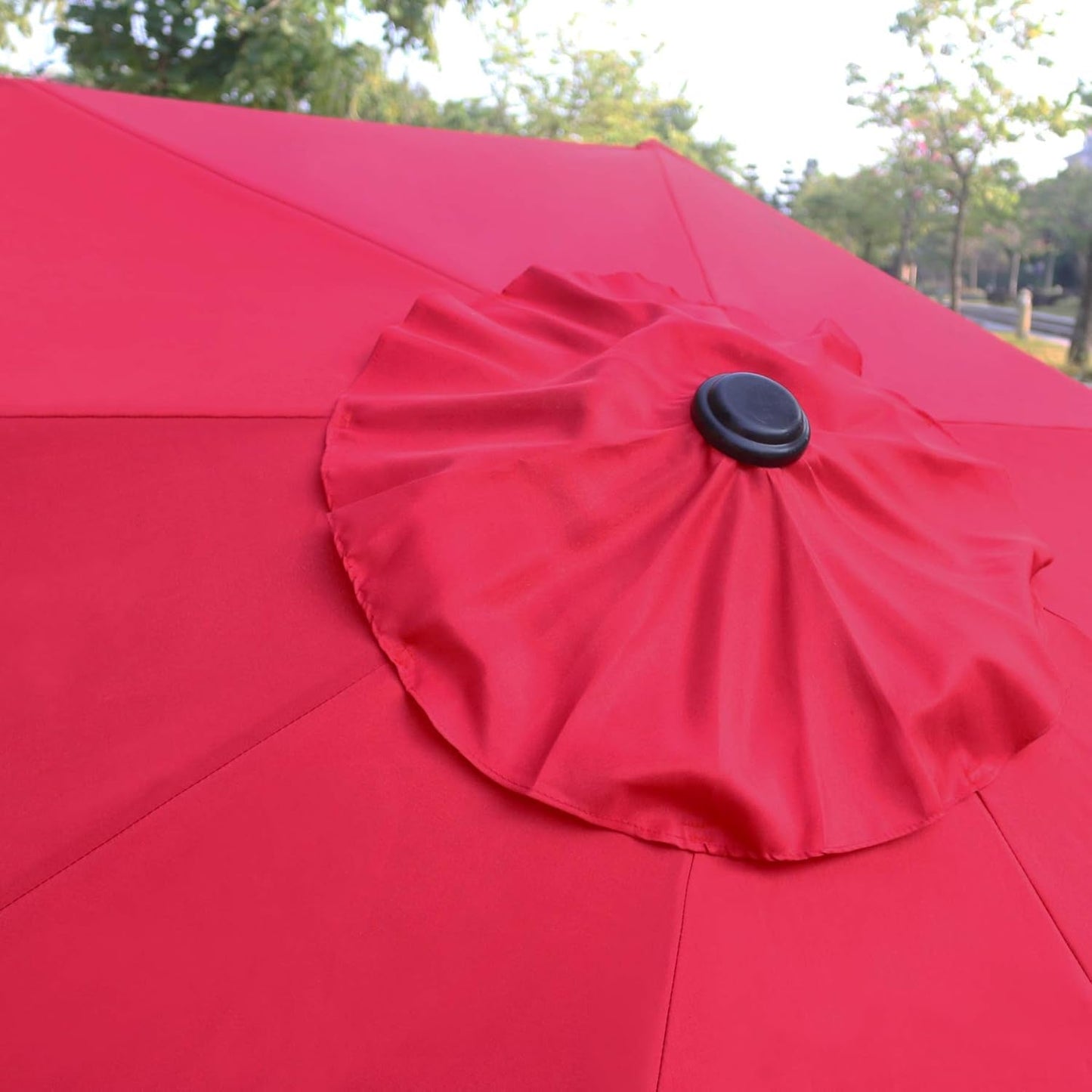 9 Foot Red Patio Umbrella For Outdoor Tables Deck Set