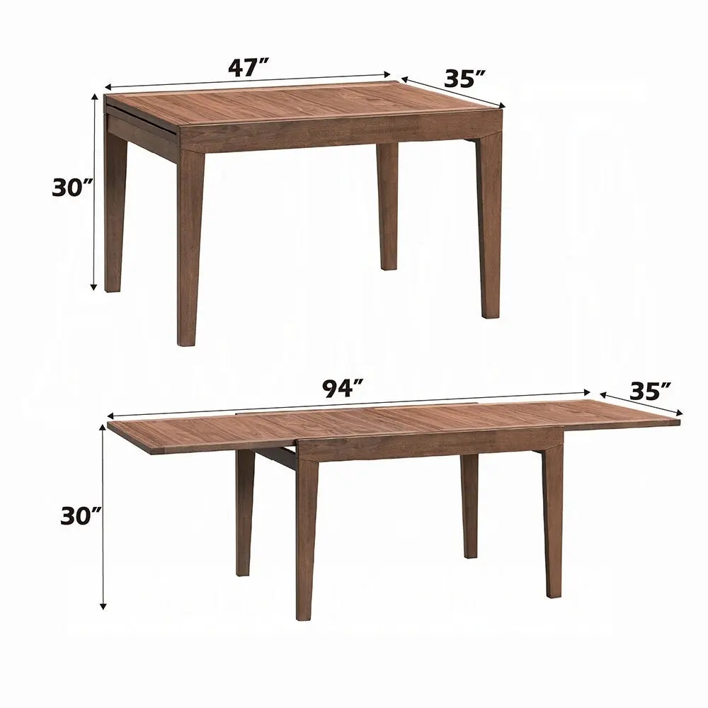 Modern Extendable Dining Table | Walnut Finish Gallery La La