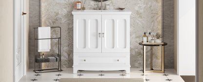 Bathroom Vanity with Ceramic Sink