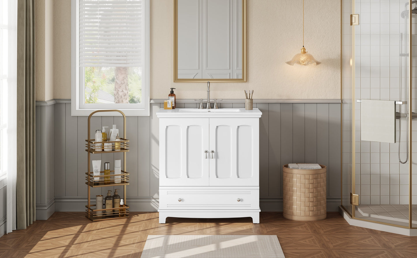 Bathroom Vanity with Ceramic Sink
