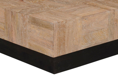 Wooden surface with a black base