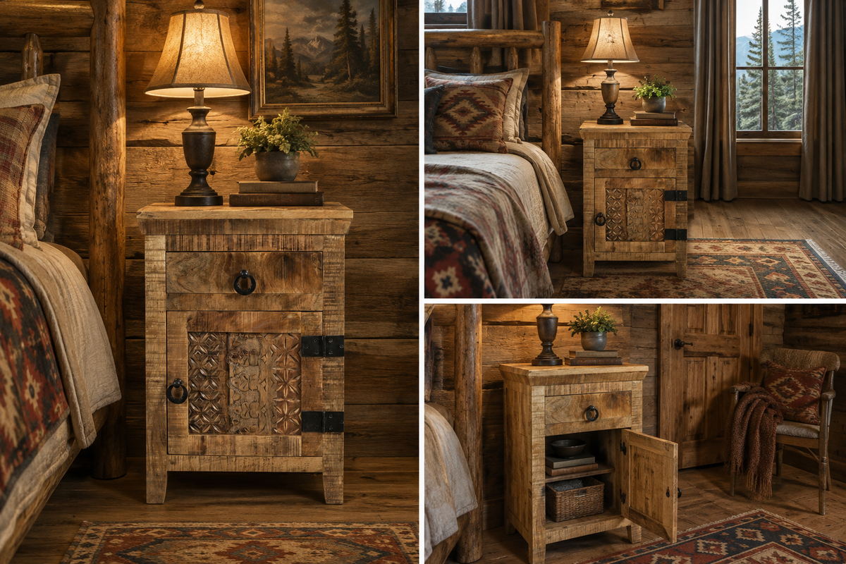 Side Mango Wood Cabinet