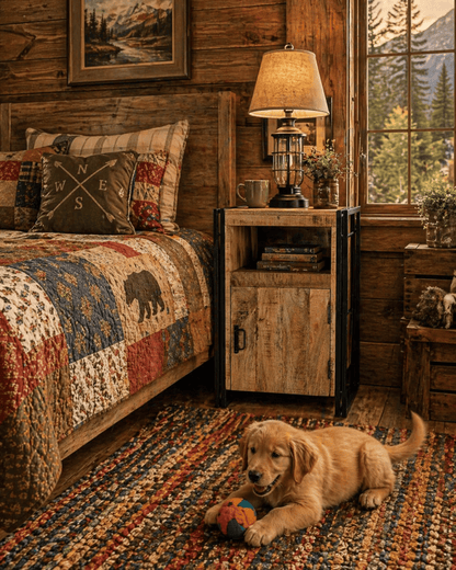 cozy bedroom side table