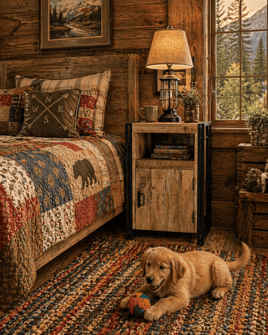 cozy bedroom side table