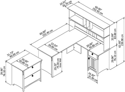 L Shaped Desk With Hutch And File Cabinet