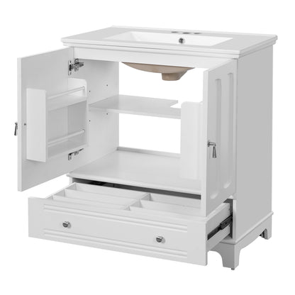 Bathroom Vanity with Ceramic Sink