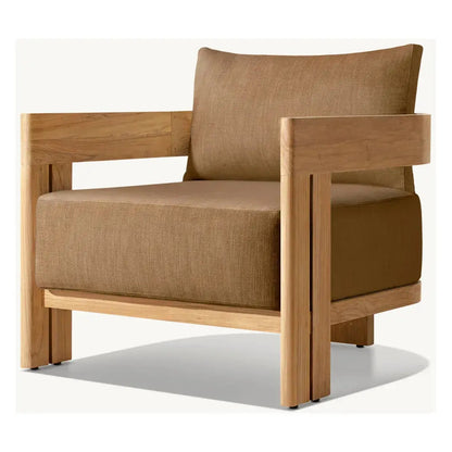 Curved T Back Style Teak Wood Garden Big Lots Furniture Set Modern Outdoor Teak Sofa - CozyCompleteHome.com