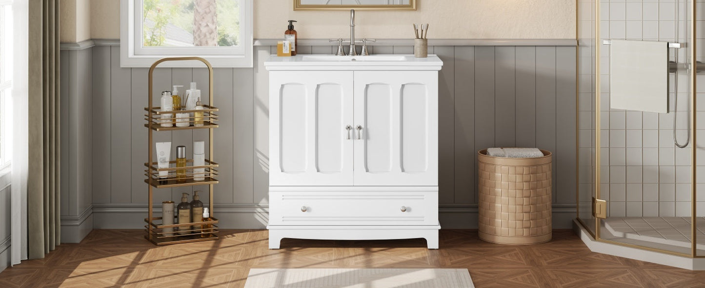 Bathroom Vanity with Ceramic Sink