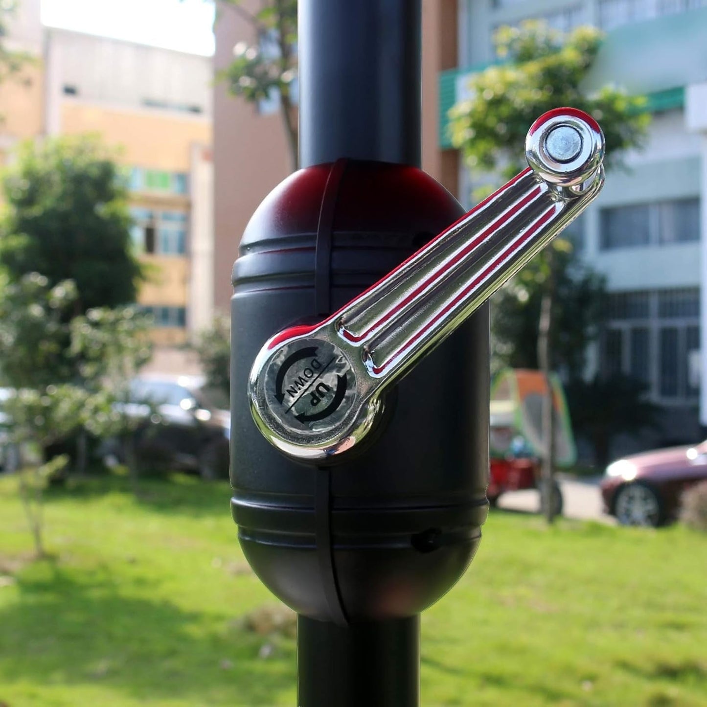 9 Foot Red Patio Umbrella For Outdoor Tables Deck Set