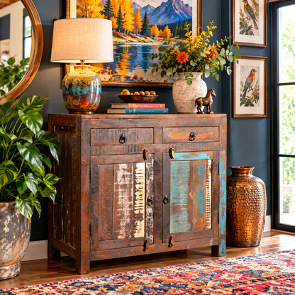 Reclaimed wood 2 Door sideboard