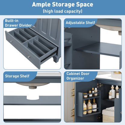 Bathroom Vanity with Ceramic Sink