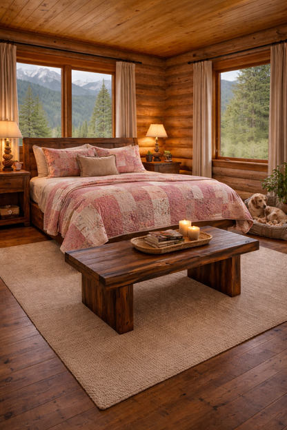 51" Dark Brown Solid Wood Sled Coffee Table