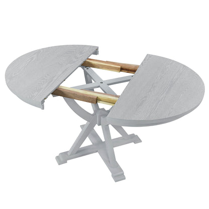 5-Piece Extendable Round Dining Table Set -