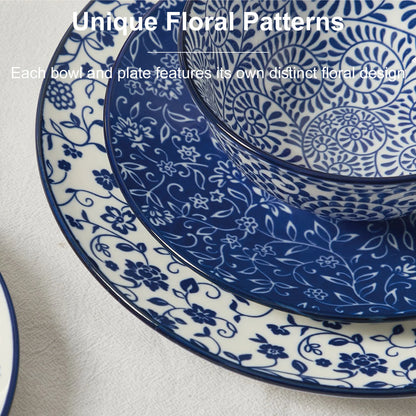 12pcs, Plates and Bowls, Dish Sets for 4 | Cozy Complete Homes