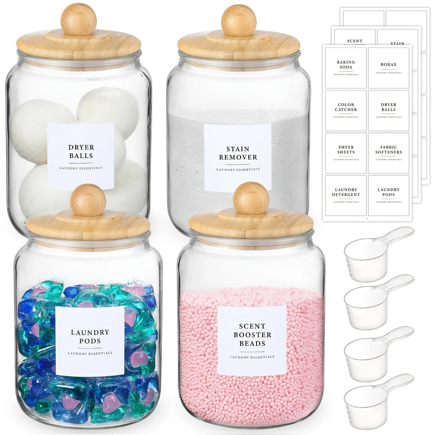 Glass Jars With Airtight Lids And Labels | Cozy Complete Homes