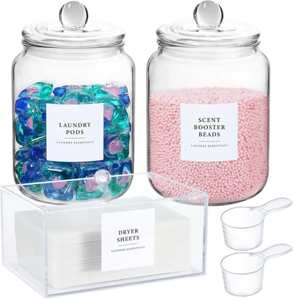 Glass Jars With Airtight Lids And Labels | Cozy Complete Homes