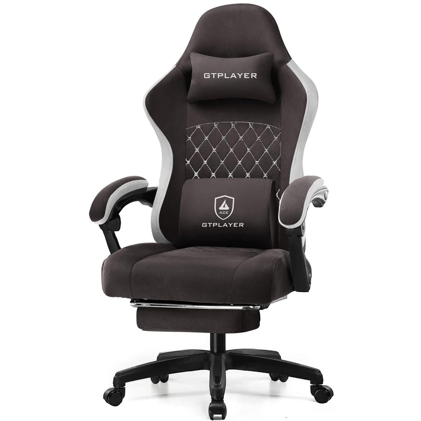 Gaming Chair with Lumbar Support & Foldable Footrest | Cozy Complete Homes