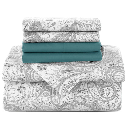 Lux Decor 6Pc Paisley Sheet Set | Cozy Complete Homes