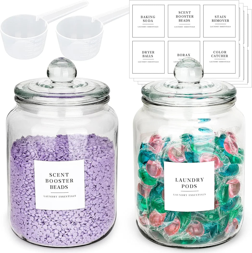 Glass Jars With Airtight Lids And Labels | Cozy Complete Homes