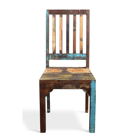 🎨 "The Schoolhouse" - Artisan Reclaimed Wood Dining Chairs | Set of 2 Timbergirl
