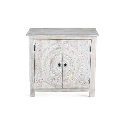 Booker Whitewash Carved Sideboard - CozyCompleteHome.com